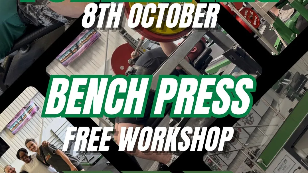 Path to Powerlifting free bench press workshop, 8 October, at ZeroW Wales